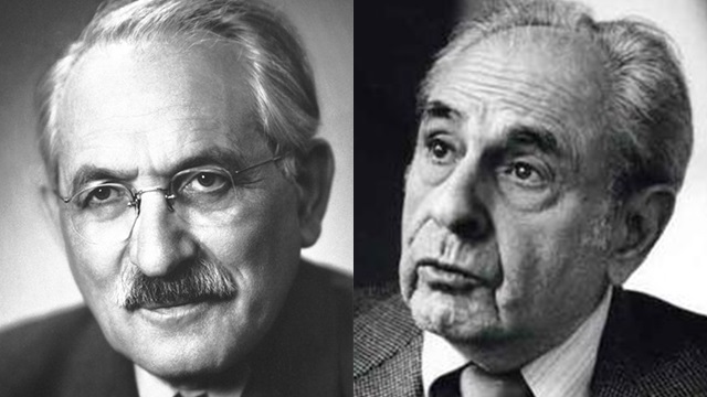 אלברט שץ וזלמן וקסמן (משמאל) (צילום: אתר פרס נובל וויקיפדיה)