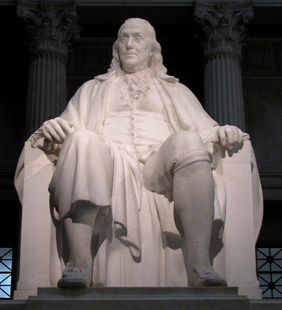 פסל הנמצא במוסד פרנקלין, פילדלפיה (צילום: מתוך ויקיפדיה)