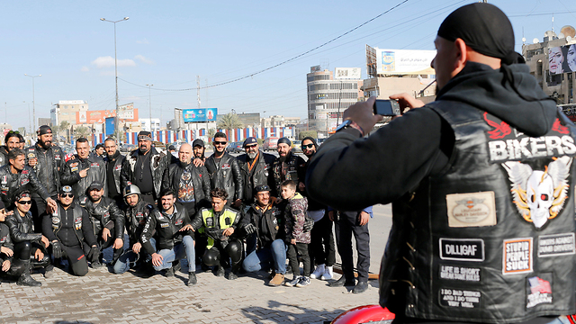 בגדד אופנוע כנופיית האופנוענים של עיראק (צילום: רויטרס)