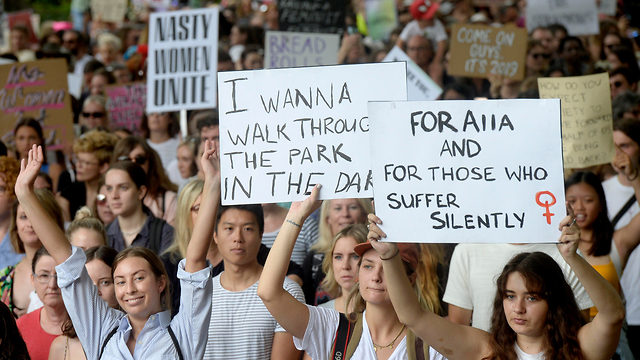 מחאת נשים בסידני אוסטרליה (צילום: EPA)