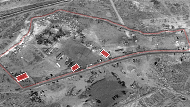 Иранские объекты в окрестностях Дамаска (помечены красным). Схема предоставлена пресс-службой ЦАХАЛа