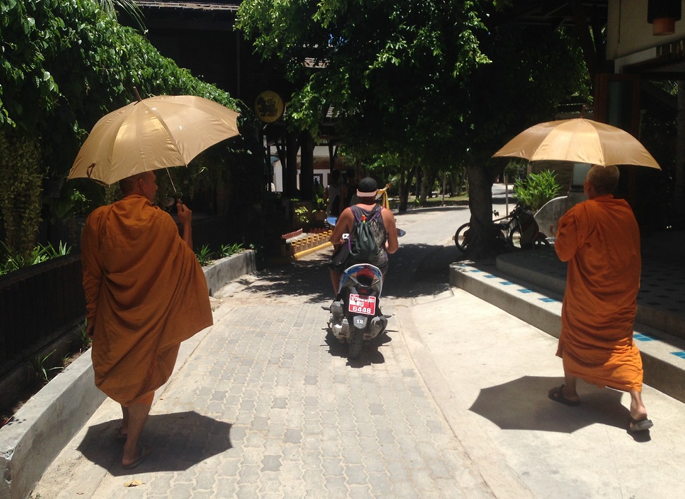נזירים בקו טאו (צילום: גלעד ילון)