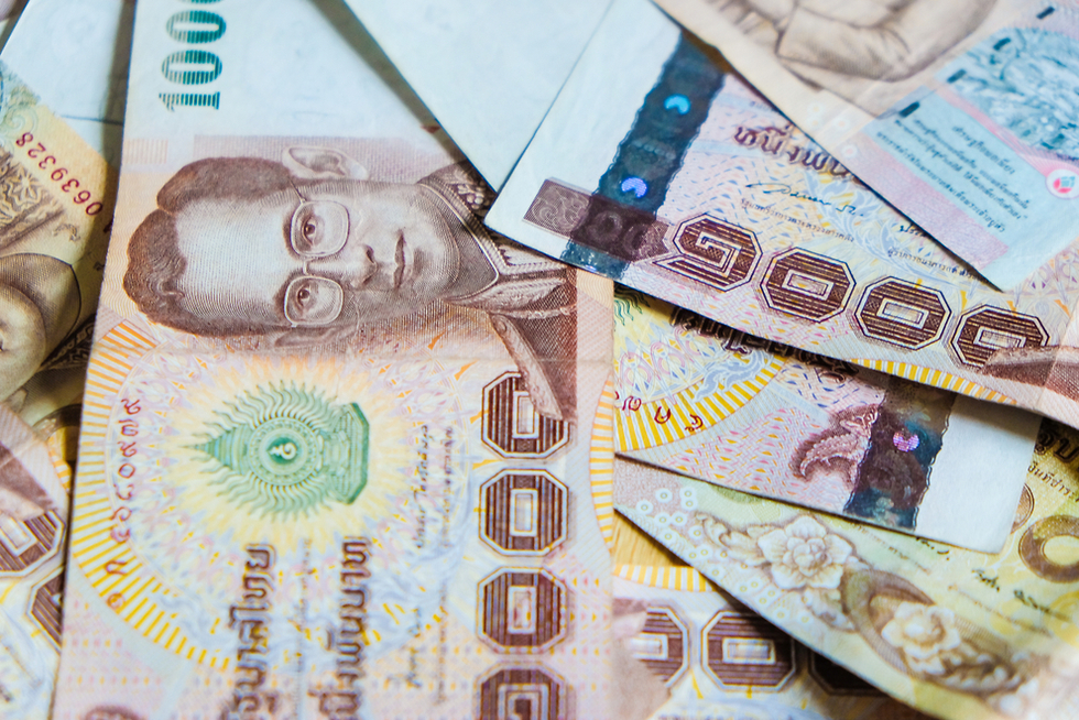 שטרות של באט, הכסף התאילנדי (צילום: shutterstock)