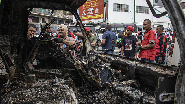 נזקי העימותים בוונצואלה (צילום: MCT)