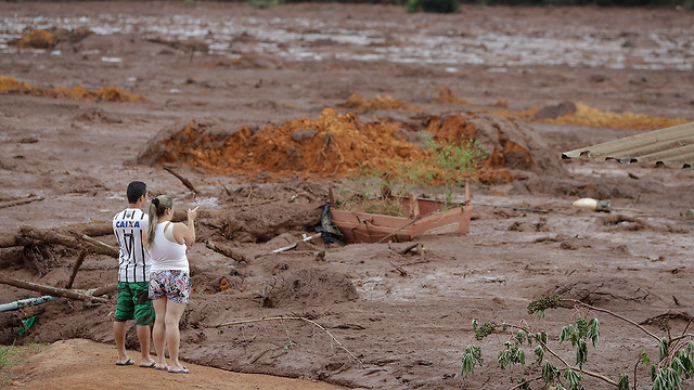 נזקי קריסת הסכר בברזיל (צילום: AP)