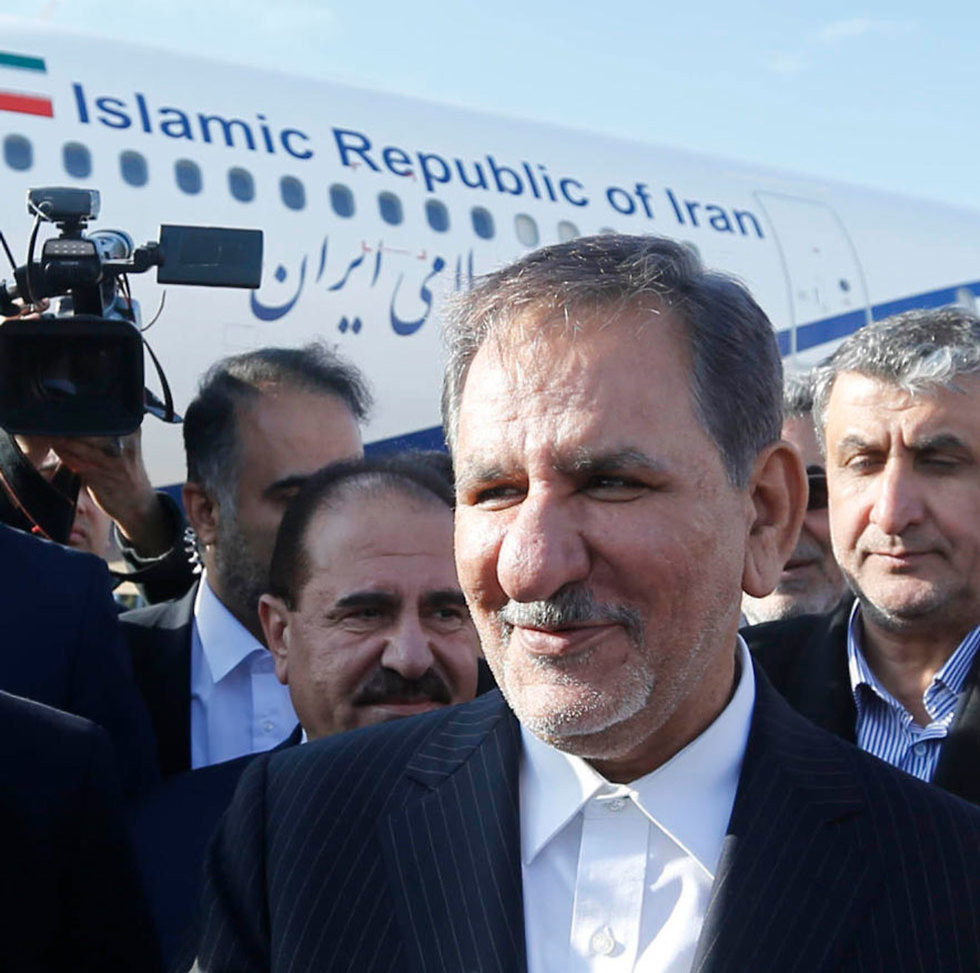 איסחאק ג'האנגירי כוהשאהי, סגן נשיא איראן בסוריה (צילום: AFP)