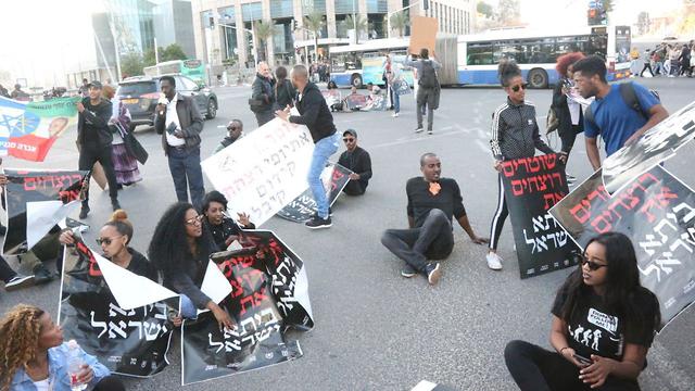 מחאת יוצאי אתיופיה הפגנה (צילום: מוטי קמחי )