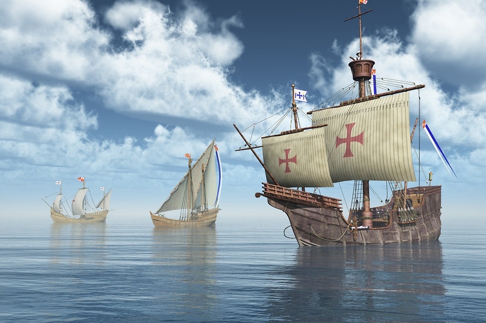 הספינות של כריסטופר קולומבוס. איור (צילום: shutterstock)