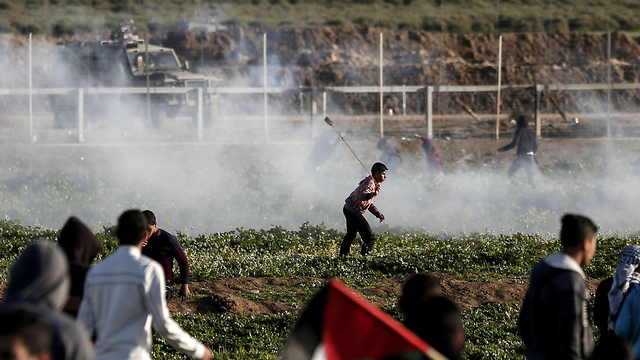 מהומות בעזה (צילום: AFP)
