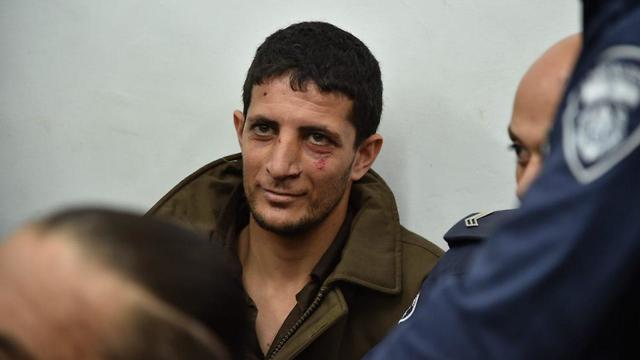 המחבל אשר חשוד ברצח של אורי אנסבכר בהארכת מעצר בבית המשפט ירושלים (צילום: יואב דודקביץ )