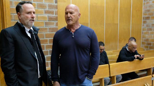Rafi Refaeli in court with his lawyer (Photo: Shaul Golan)