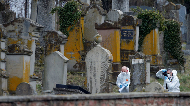 צרפת חילול בית קברות יהודי קברים אנטישמיות ליד שטרסבורג (צילום: רויטרס)