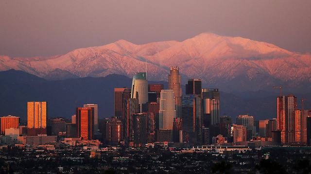 שלג לוס אנג'לס (צילום: MCT)
