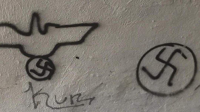 Nazi symbols daubed outside the home of Jewish activist Angel Mas
