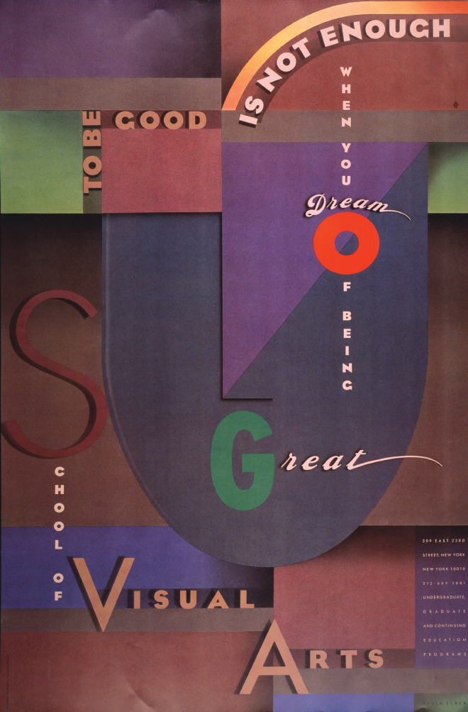 עיצוב של פאולה שר, 1987 (כרזה: באדיבות SVA)