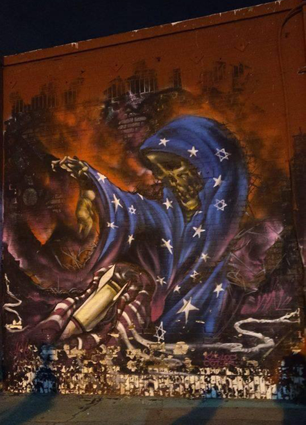 Anti Semitic mural in LA (Photo: Tal Segal)