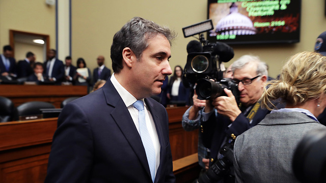 Michael Cohen arrive on Capitol Hill to give his testimony, February 27,  (Photo: AFP)