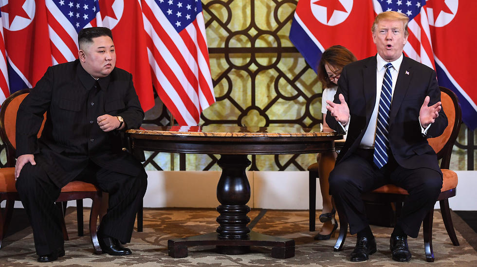 קים ג'ונג און דונלד טראמפ מפגש פסגה וייטנאם (צילום: AFP)