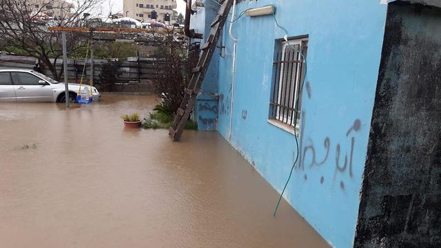 Затопленный дом в Бейт-Ханине. Фото: пресс-служба полиции