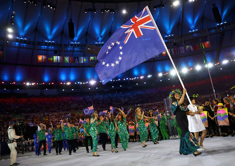 משלחת איי קוק ל משחקי ריו 2016 אולימפיאדה טקס הפתיחה (צילום: רויטרס)