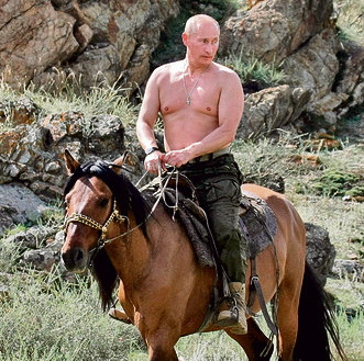 Путин чувствует себя на коне. Фото: пресс-служба Кремля