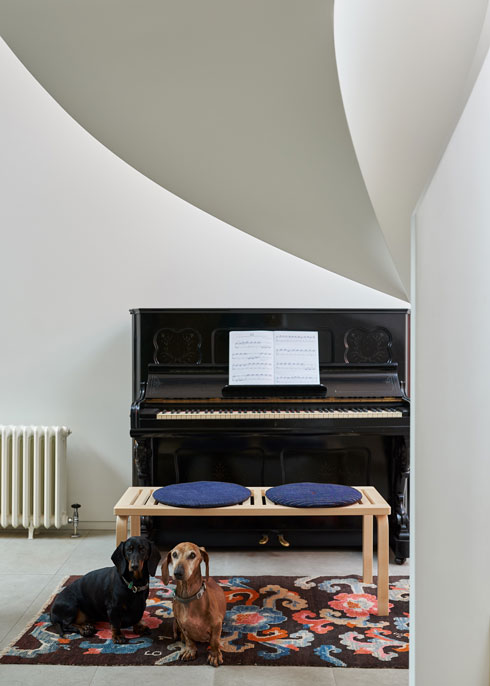 הפסנתר הוצב לצד המדרגות (צילום: Daniel Auslebrook)