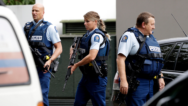זירת הירי במסגדים בניו זילנד (צילום: AP)
