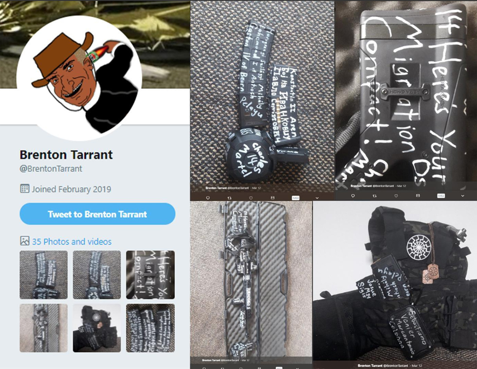 Suspect's Twitter page