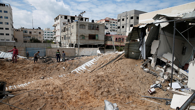 Damages in the Gaza Strip, following the IAF strikes (Photo: Reuters)