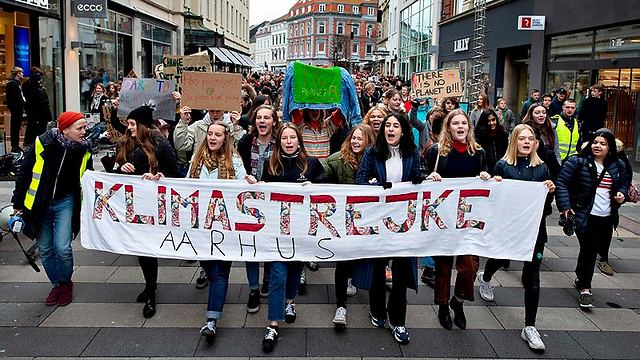הפגנה בדנמרק (צילום: AFP)