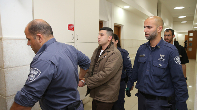יאסין אבו אלקרעה בבית המשפט (צילום: עמית שאבי)