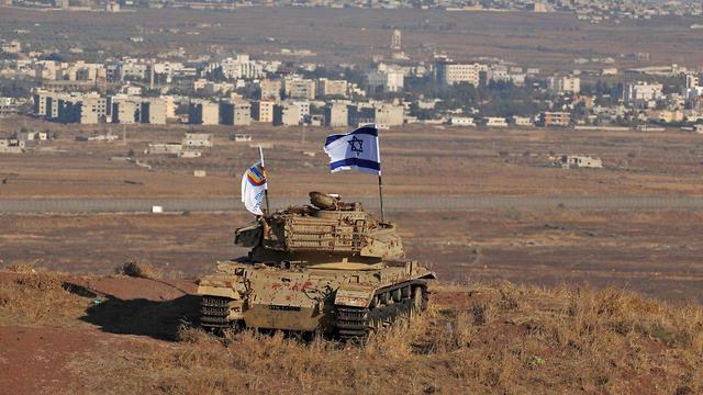 Israeli troops on the Golan Heights