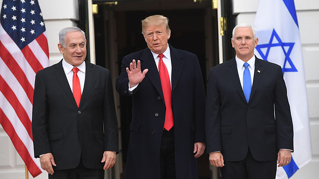 Netanyahu, Trump, Pence (Photo: AFP)