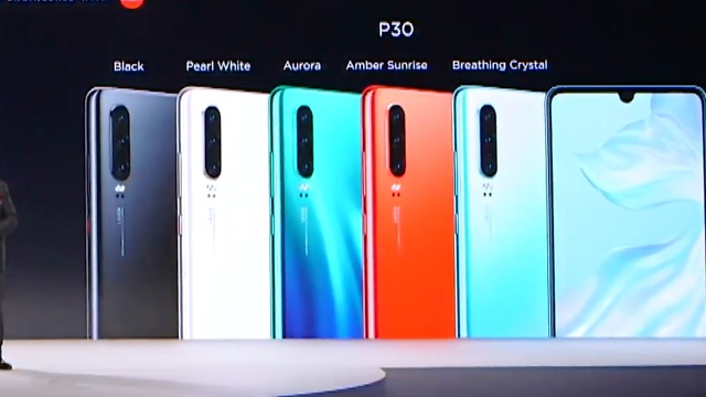 הצבעים שבהם יוצעו מכשירי ה-P30 וה-P30 פרו (צילום מסך)