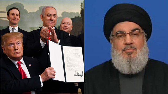 Trump signing recognition order; Nasrallah