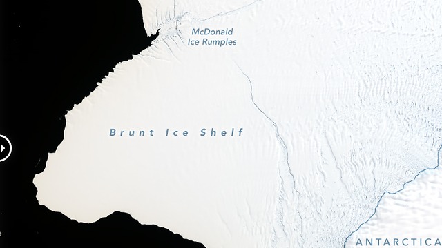הקרחון ב-1986 (צילום: נאס