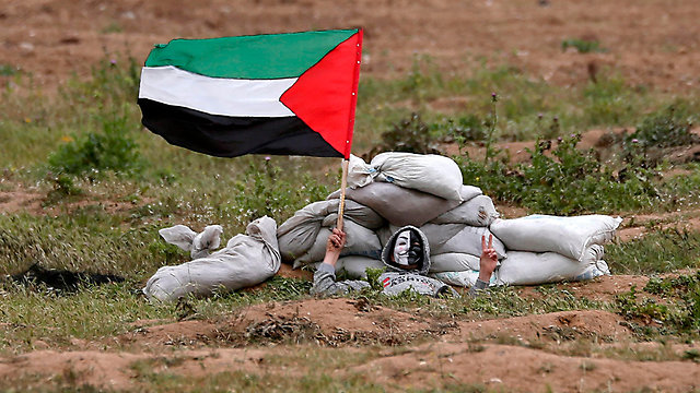 Saturday's Gaza border riots (Photo: AFP)
