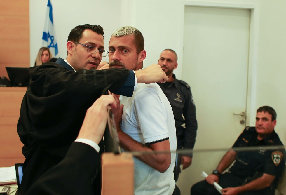 גבריאל תאמאש בבית המשפט (צילום: ראובן שוורץ)