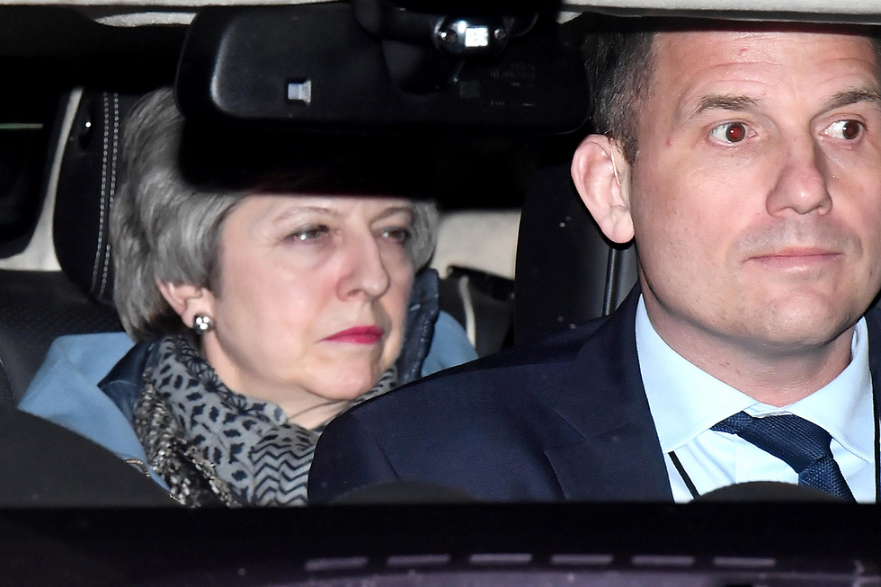 ראש ממשלת בריטניה תרזה מיי אחרי ההצבעות ב פרלמנט ב לונדון ברקזיט (צילום: gettyimages)