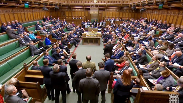 בריטניה פרלמנט לונדון הצבעה על חלופות ל ברקזיט (צילום: EPA, UK PARLIAMENTARY RECORDING UNIT)