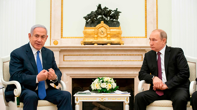 Vladimir Putin and Benjamin Netanyahu meeting in Moscow in April  (Photo: AFP)
