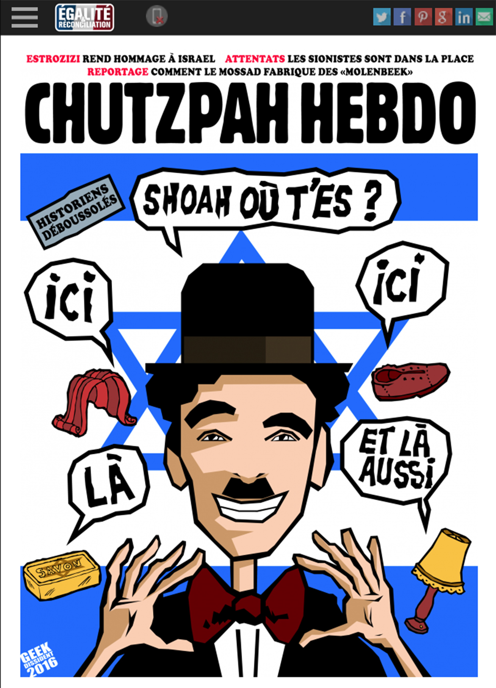 Chutzpah Hebdo cover 