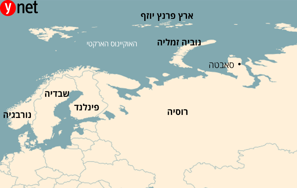 רוסיה הקוטב הצפוני האוקיינוס הארקטי סאבטה מפה אינפו גרפיקה ()