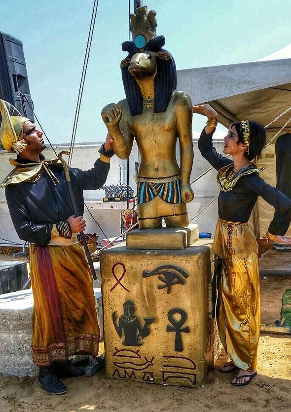 הפנינג מצרים העתיקה במתחם המוזיאונים בבאר שבע (צילום: באדיבות להבות)