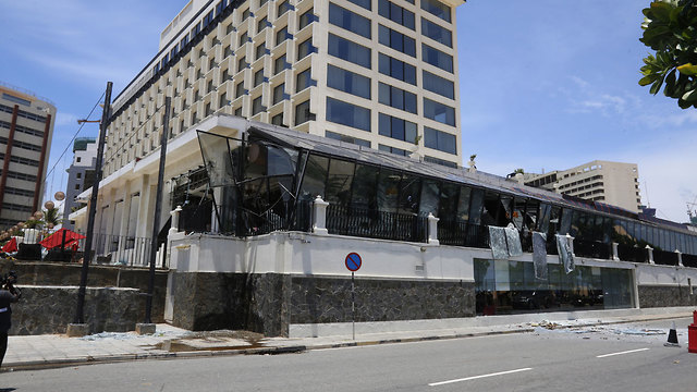 Destruction at the Kingsbury hotel after it was hit by a bomb blast (Photo: EPA)  (Photo: EPA)