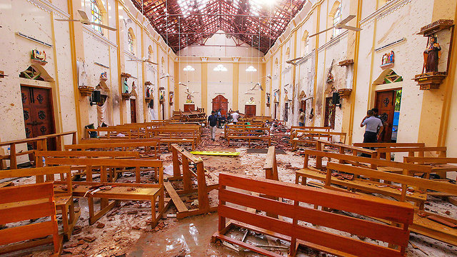 כנסיית סנט סבסטיאן טבח סרי לנקה פיגוע פיגועים (צילום: רויטרס)