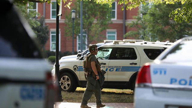 זירת הירי באוניברסיטה של צפון קרוליינה  (צילום: AFP)