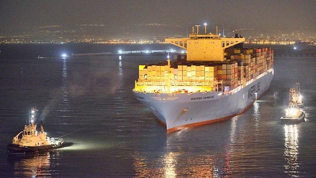 Maersk Hamburg в порту Хайфы. Фото: Венциан Верхафтиг