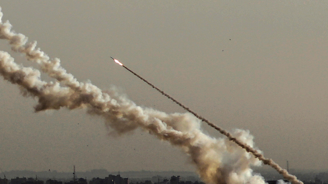 Rocket fire from Gaza, May 2019 (Photo: EPA)