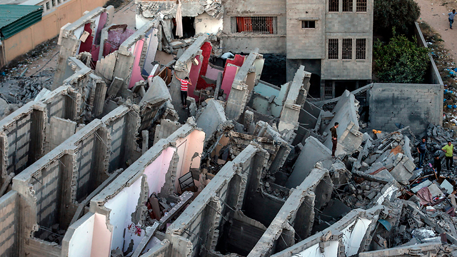  Damage in Gaza from an IAF strike (Photo: AFP)